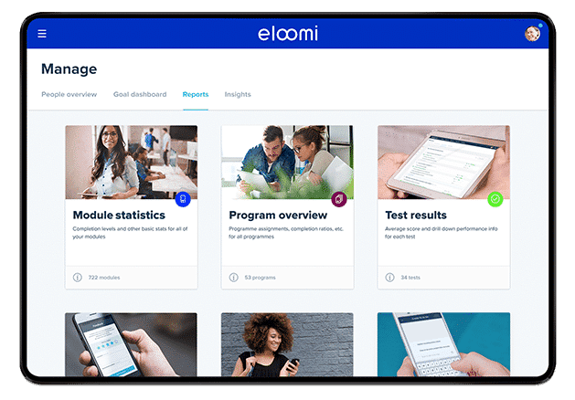 Eloomi Dashboard LMS For Corporate Training